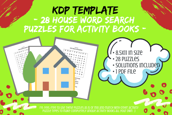 28 Assorted House Word Search Puzzles: A Versatile Addition to Your Activity Book Collection