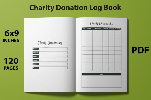 Charity Donation Log Book for KDP: A Comprehensive Interior Solution