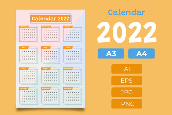 Cute 2022 Calendar Template: A Stylish and Functional Addition to Your Year