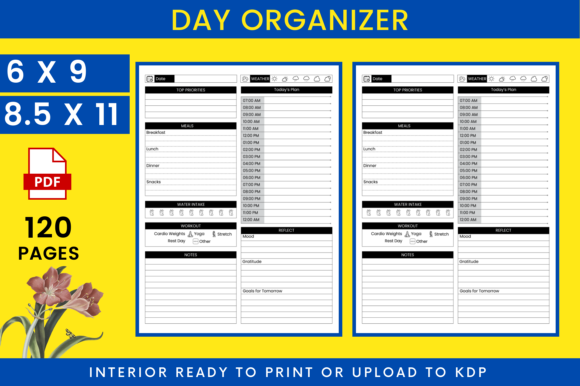 Effortless Planning with Day Organizer KDP Interior