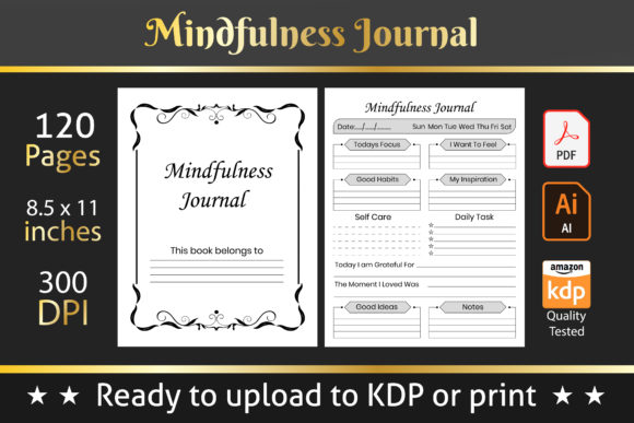 Enhance Your Mindfulness with Daily Planner KDP Interior