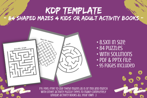 Explore 84 KDP Mixed Shape Mazes 4 Activity Book