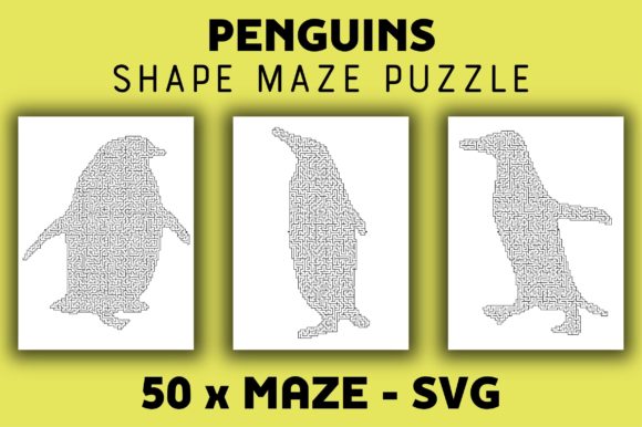 Exploring the Creative Potential of 50 Penguin Shape Maze Puzzle SVG Bundle