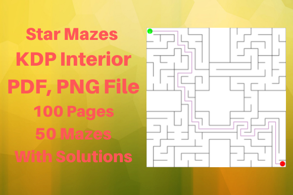 Star Mazes for KDP Activity: A Creative and Engaging Puzzle Book for Your Publishing Ventures